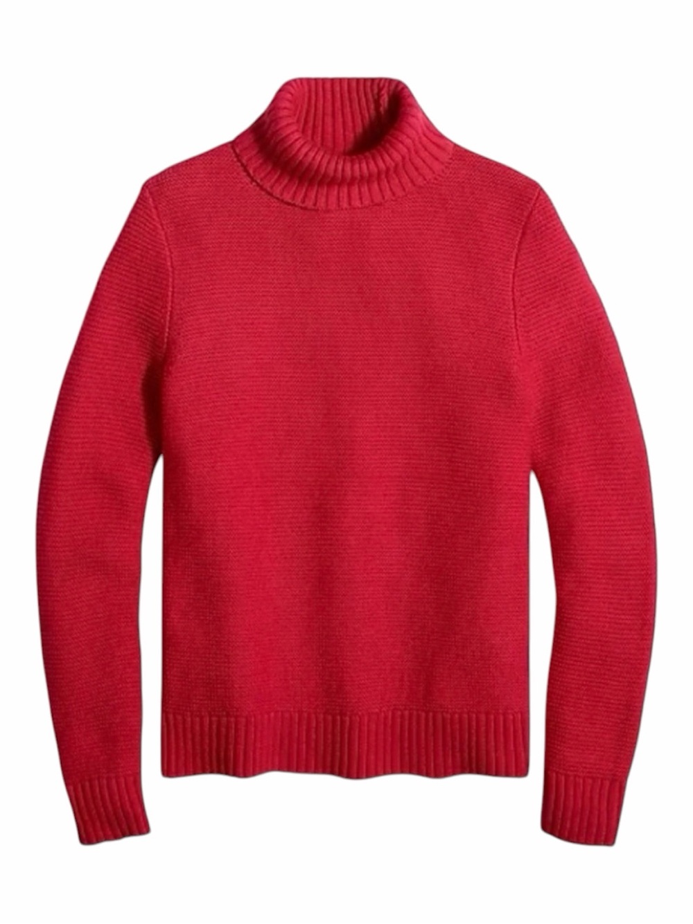 NWT! J. Crew Bright Rose Cotton & Merino Wool Turtleneck Sweater. Size Small.
